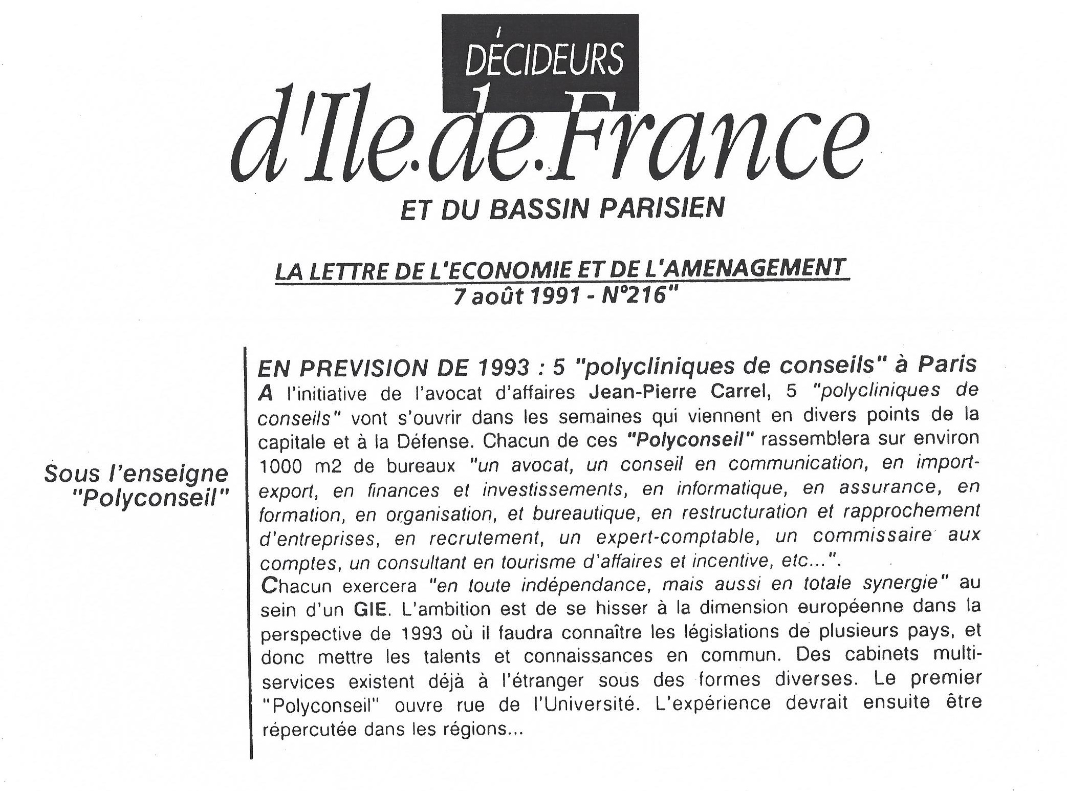 Décideurs d'Ile-De-France et du bassin parisien