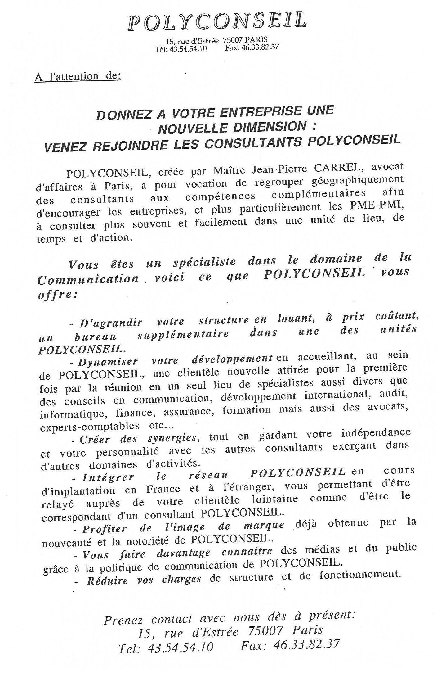 Présentation Polyconseil